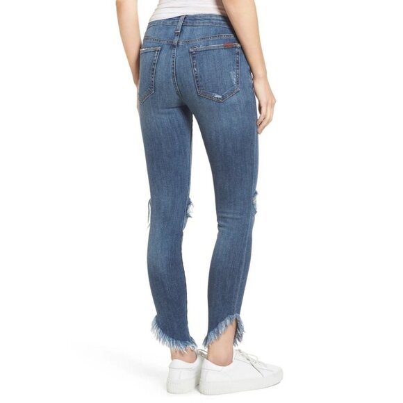 Joe’s Jeans Skinny Jeans Icon Aydin Distressed asymmetrical hem denim  mid rise - Picture 7 of 16